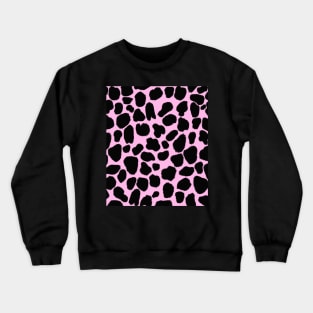 Pink Cow Print Crewneck Sweatshirt